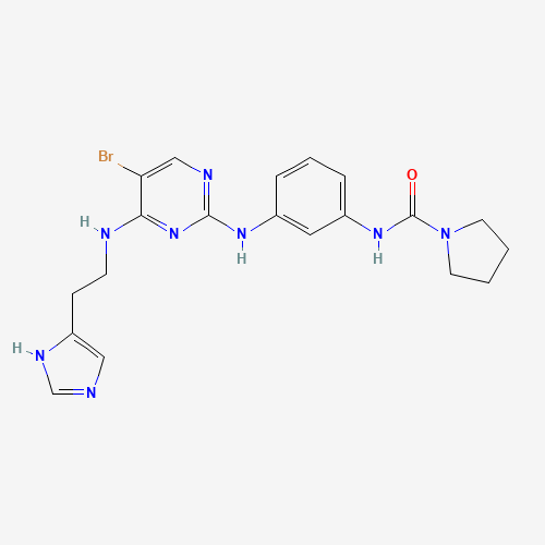 N-[3-[[5-bromo-4-[2-(1H-imidazol-5-yl)ethylamino]pyrimidin-2-yl]amino]phenyl]pyrrolidine-1-carboxamide (CAS: 702674-56-4) - Related Chemical Product