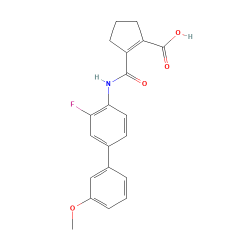 2-[[2-fluoro-4-(3-methoxyphenyl)phenyl]carbamoyl]cyclopentene-1-carboxylic acid (CAS: 717824-30-1) - Related Chemical Product