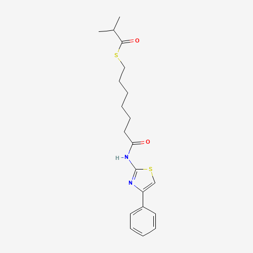 S-[7-oxo-7-[(4-phenyl-1,3-thiazol-2-yl)amino]heptyl] 2-methylpropanethioate (CAS: 848354-66-5) - Related Chemical Product