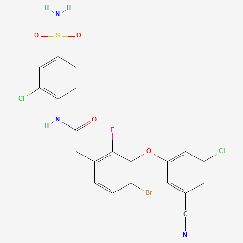 2-[4-bromo-3-(3-chloro-5-cyanophenoxy)-2-fluorophenyl]-N-(2-chloro-4-sulfamoylphenyl)acetamide (CAS: 867365-76-2) - Related Chemical Product