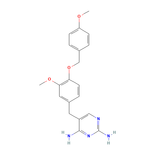 5-[[3-methoxy-4-[(4-methoxyphenyl)methoxy]phenyl]methyl]pyrimidine-2,4-diamine (CAS: 870483-87-7) - Related Chemical Product