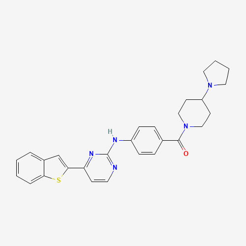 [4-[[4-(1-benzothiophen-2-yl)pyrimidin-2-yl]amino]phenyl]-(4-pyrrolidin-1-ylpiperidin-1-yl)methanone (CAS: 873225-46-8) - Related Chemical Product