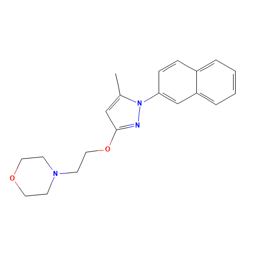 4-[2-(5-methyl-1-naphthalen-2-ylpyrazol-3-yl)oxyethyl]morpholine (CAS: 878141-96-9) - Related Chemical Product