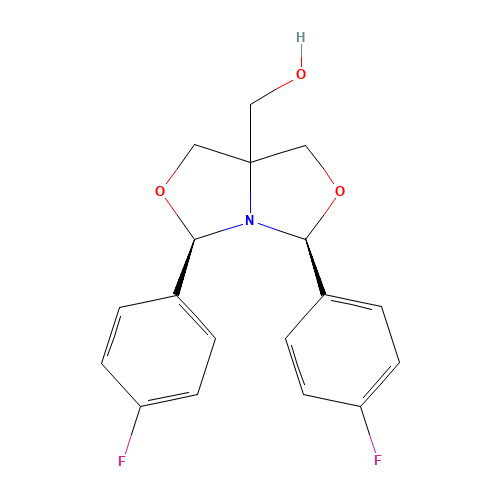 [(3R,5S)-3,5-bis(4-fluorophenyl)-1,3,5,7-tetrahydro-[1,3]oxazolo[3,4-c][1,3]oxazol-7a-yl]methanol (CAS: 935467-97-3) - Related Chemical Product