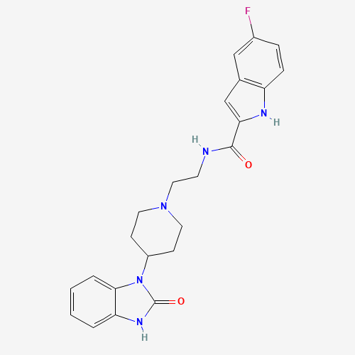 5-fluoro-N-[2-[4-(2-oxo-3H-benzimidazol-1-yl)piperidin-1-yl]ethyl]-1H-indole-2-carboxamide (CAS: 939055-18-2) - Related Chemical Product