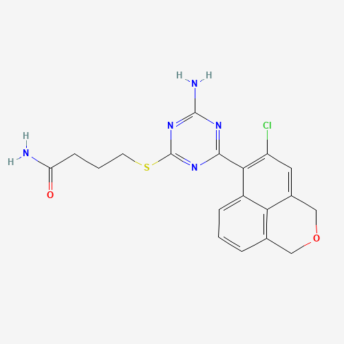 4-((4-Amino-6-(5-chloro-1,3-dihydrobenzo[DE]isochromen-6-yl)-1,3,5-triazin-2-yl)thio)butanamide (CAS: 959763-06-5) - Related Chemical Product