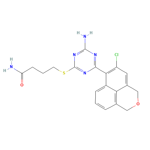 4-((4-Amino-6-(5-chloro-1,3-dihydrobenzo[DE]isochromen-6-yl)-1,3,5-triazin-2-yl)thio)butanamide (CAS: 959763-06-5) - Related Chemical Product