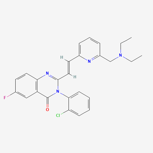 3-(2-chlorophenyl)-2-[(E)-2-[6-(diethylaminomethyl)pyridin-2-yl]ethenyl]-6-fluoroquinazolin-4-one;hydrochloride (CAS: 199655-36-2) - Related Chemical Product