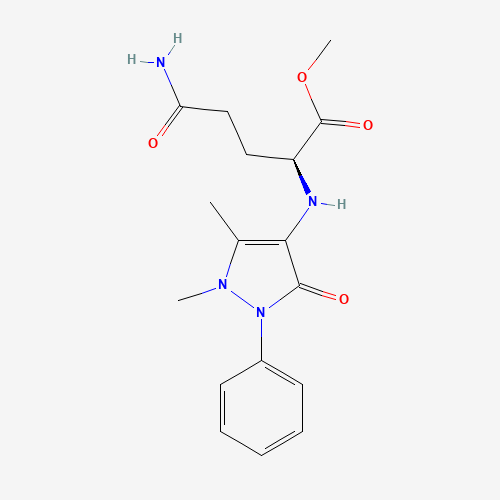 methyl 5-amino-2-[(1,5-dimethyl-3-oxo-2-phenylpyrazol-4-yl)amino]-5-oxopentanoate (CAS: 62951-78-4) - Related Chemical Product