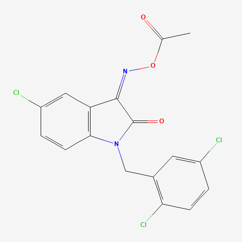 [(E)-[5-chloro-1-[(2,5-dichlorophenyl)methyl]-2-oxoindol-3-ylidene]amino] acetate (CAS: 668467-91-2) - Related Chemical Product