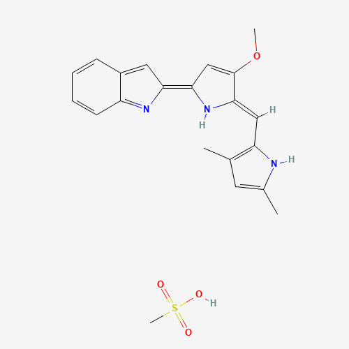 (2Z)-2-[(5Z)-5-[(3,5-dimethyl-1H-pyrrol-2-yl)methylidene]-4-methoxypyrrol-2-ylidene]indole;methanesulfonic acid (CAS: 803712-79-0) - Related Chemical Product