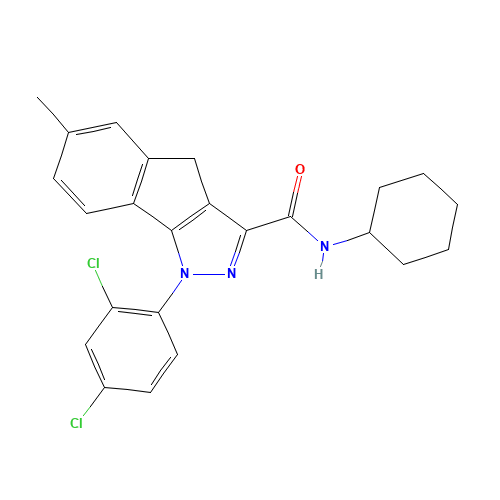 N-cyclohexyl-1-(2,4-dichlorophenyl)-6-methyl-4H-indeno[1,2-c]pyrazole-3-carboxamide (CAS: 919077-81-9) - Related Chemical Product