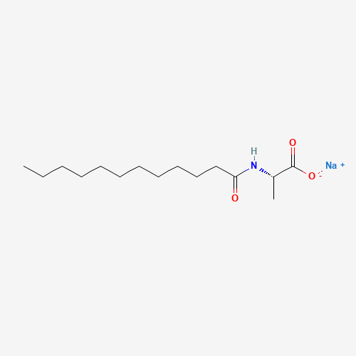 Sodium N-dodecanoyl-L-alaninate (CAS: 55535-58-5) - Chemical Structure and Molecular Formula 