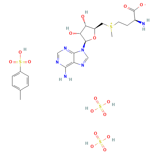 (2S)-2-amino-4-[[(2S,3S,4R,5R)-5-(6-aminopurin-9-yl)-3,4-dihydroxyoxolan-2-yl]methyl-methylsulfonio]butanoate;4-methylbenzenesulfonic acid;sulfuric acid (CAS: 375798-65-5) - Related Chemical Product