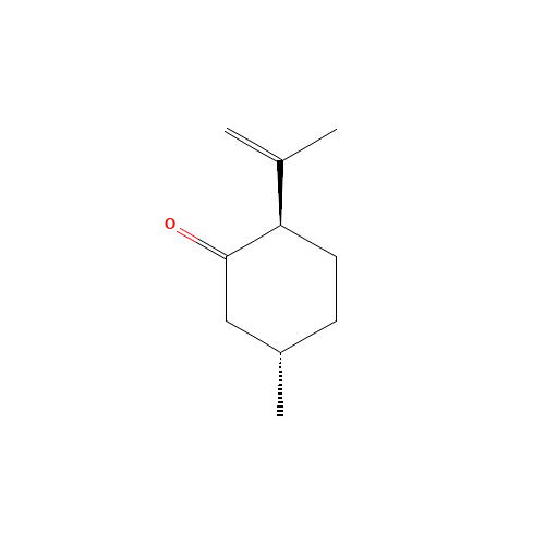 (2R,5S)-5-methyl-2-prop-1-en-2-ylcyclohexan-1-one (CAS: 57129-09-6) - Chemical Structure and Molecular Formula 