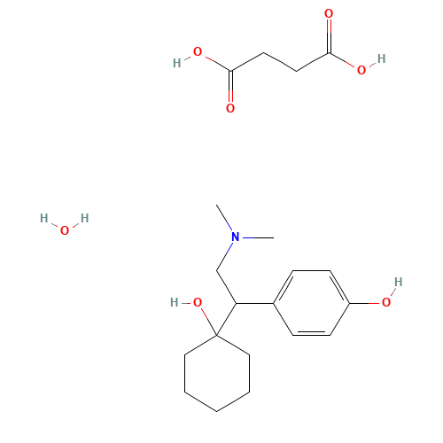 butanedioic acid;4-[2-(dimethylamino)-1-(1-hydroxycyclohexyl)ethyl]phenol;hydrate (CAS: 386750-22-7) - Related Chemical Product