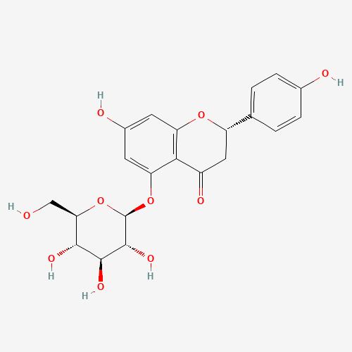 (2S)-7-hydroxy-2-(4-hydroxyphenyl)-5-[(2S,3R,4S,5S,6R)-3,4,5-trihydroxy-6-(hydroxymethyl)oxan-2-yl]oxy-2,3-dihydrochromen-4-one (CAS: 529-41-9) - Related Chemical Product