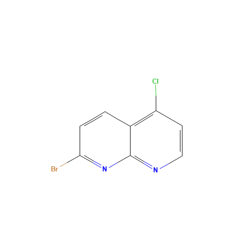 2-bromo-5-chloro-1,8-naphthyridine (CAS: 1260862-24-5) - Chemical Structure and Molecular Formula 