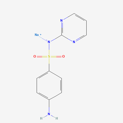 sodium;(4-aminophenyl)sulfonyl-pyrimidin-2-ylazanide (CAS: 547-32-0) - Chemical Structure and Molecular Formula 
