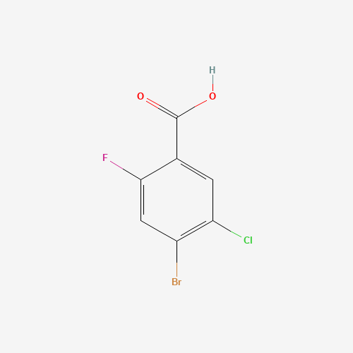 4-bromo-5-chloro-2-fluorobenzoic acid (CAS: 1349708-91-3) - Chemical Structure and Molecular Formula 