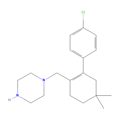 1-[[2-(4-chlorophenyl)-4,4-dimethylcyclohexen-1-yl]methyl]piperazine (CAS: 1228780-72-0) - Related Chemical Product