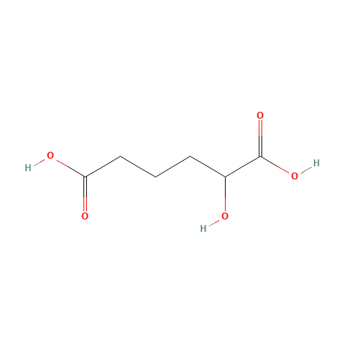 2-hydroxyadipic acid (CAS: 18294-85-4) - Chemical Structure and Molecular Formula 