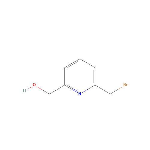 [6-(bromomethyl)pyridin-2-yl]methanol (CAS: 40054-01-1) - Chemical Structure and Molecular Formula 