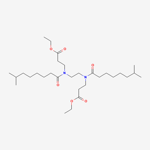 Diethyl N,N'-ethane-1,2-diylbis[n-(1-oxoisononyl)-beta-alaninate] (CAS: 85958-95-8) - Chemical Structure and Molecular Formula 