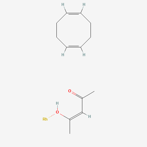 (1Z,5Z)-cycloocta-1,5-diene;(Z)-4-hydroxypent-3-en-2-one;rhodium (CAS: 12245-39-5) - Chemical Structure and Molecular Formula 