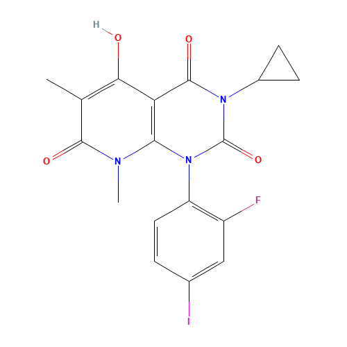 3-cyclopropyl-1-(2-fluoro-4-iodophenyl)-5-hydroxy-6,8-diMethylpyrido[2,3-d]pyriMidine-2,4,7(1H,3H,8H)-trione (CAS: 871700-24-2) - Related Chemical Product