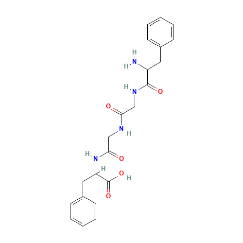 (2S)-2-[[2-[[2-[[(2S)-2-amino-3-phenylpropanoyl]amino]acetyl]amino]acetyl]amino]-3-phenylpropanoic acid (CAS: 40204-87-3) - Chemical Structure and Molecular Formula 
