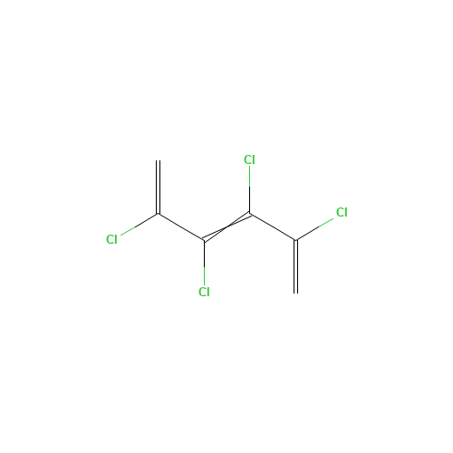 2,3,4,5-tetrachlorohexa-1,3,5-triene (CAS: 43055-75-0) - Chemical Structure and Molecular Formula 