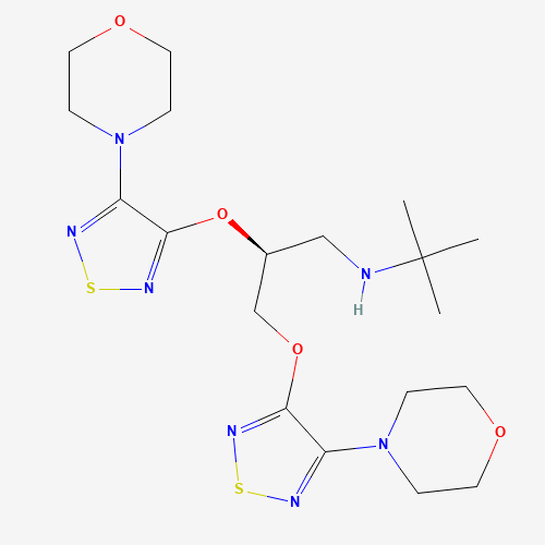 2-[4-(4-Morpholinyl)-1,2,5-thiadiazol-3-yl] (S)-(-)-Timolol Ether (CAS: 1391068-18-0) - Chemical Structure and Molecular Formula 