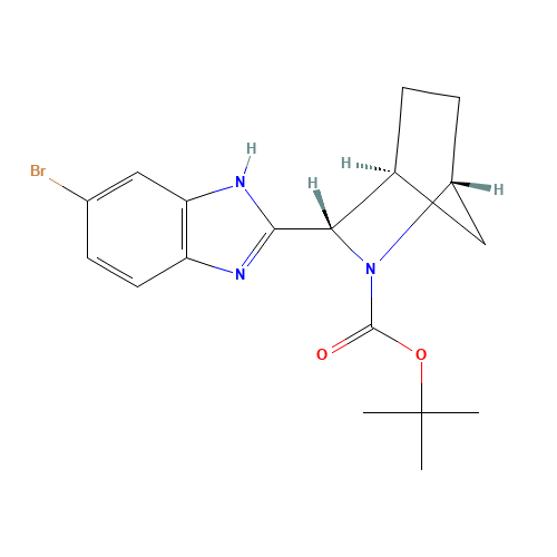 tert-butyl (1S,2S,4R)-2-(6-bromo-1H-benzimidazol-2-yl)-3-azabicyclo[2.2.1]heptane-3-carboxylate (CAS: 1256387-74-2) - Related Chemical Product