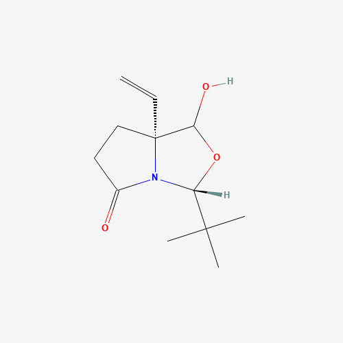 (3R,7aR)-3-tert-butyl-7a-ethenyl-1-hydroxy-1,3,6,7-tetrahydropyrrolo[1,2-c][1,3]oxazol-5-one (CAS: 1214741-21-5) - Related Chemical Product