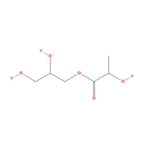 2,3-dihydroxypropyl 2-hydroxypropanoate (CAS: 6295-07-4) - Chemical Structure and Molecular Formula 