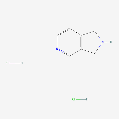 2,3-dihydro-1H-pyrrolo[3,4-c]pyridine dihydrochloride (CAS: 6000-50-6) - Chemical Structure and Molecular Formula 