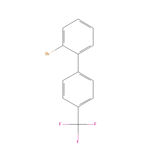 2-Bromo-4-(trifluoromethyl)-biphenyl (CAS: 255837-15-1) - Chemical Structure and Molecular Formula 