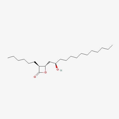 (3S,4S)-3-hexyl-4-[(2R)-2-hydroxytridecyl]oxetan-2-one (CAS: 104872-06-2) - Chemical Structure and Molecular Formula 