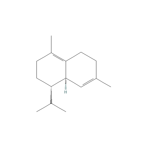 (+)-delta-Cadinene (CAS: 483-76-1) - Chemical Structure and Molecular Formula 