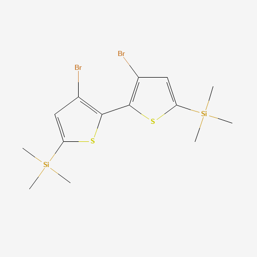 3,3'-Dibromo-5,5'-bis(trimethylsilyl)-2,2'-bithiophene (CAS: 207742-50-5) - Chemical Structure and Molecular Formula 