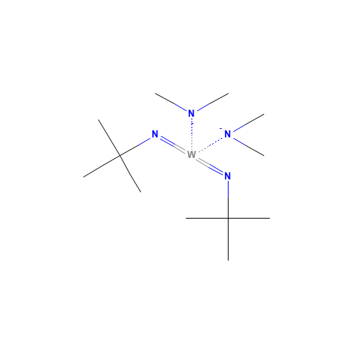 bis(tert-butylimino)tungsten;dimethylazanide (CAS: 406462-43-9) - Chemical Structure and Molecular Formula 
