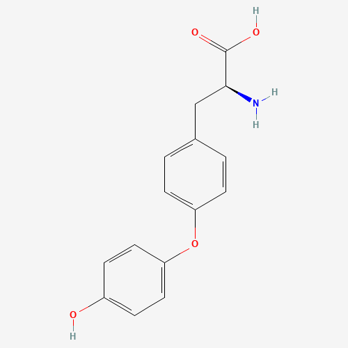 (2S)-2-amino-3-[4-(4-hydroxyphenoxy)phenyl]propanoic acid (CAS: 1596-67-4) - Chemical Structure and Molecular Formula 