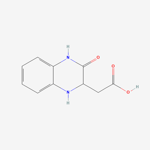 2-(3-oxo-2,4-dihydro-1H-quinoxalin-2-yl)acetic acid (CAS: 136584-14-0) - Chemical Structure and Molecular Formula 