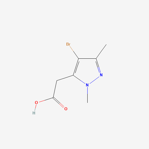 2-(4-bromo-1,3-dimethyl-1H-pyrazol-5-yl)acetic acid (CAS: 1486875-70-0) - Chemical Structure and Molecular Formula 