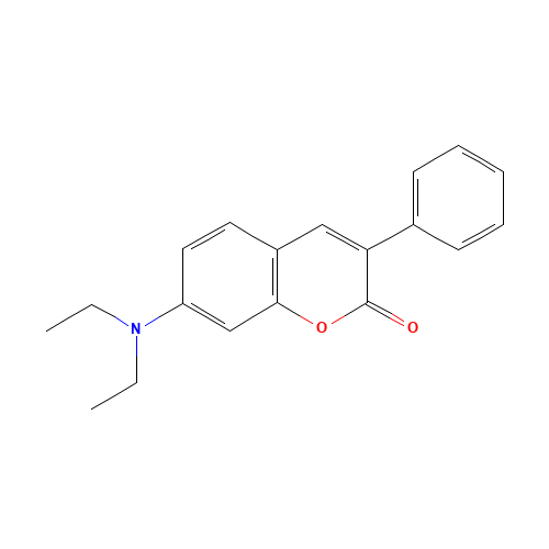 7-DIETHYLAMINO-3-PHENYLCOUMARIN (CAS: 84865-19-0) - Chemical Structure and Molecular Formula 