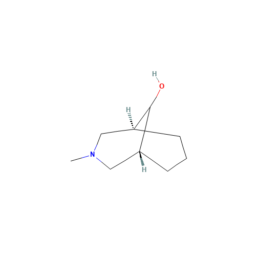 (1R,5S,9-anti)-3-Methyl-3-azabicyclo[3.3.1]nonane-9-ol (CAS: 13962-79-3) - Chemical Structure and Molecular Formula 