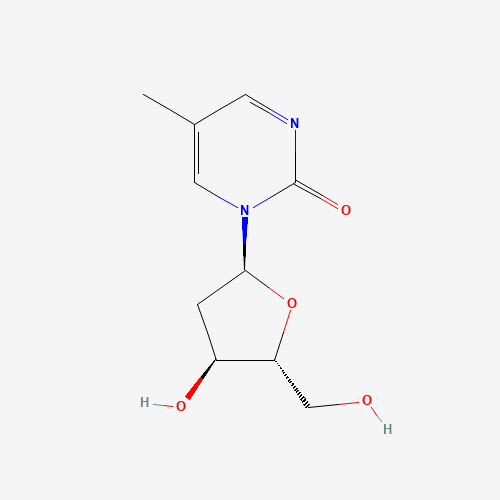 1-[(2S,4S,5R)-4-hydroxy-5-(hydroxymethyl)oxolan-2-yl]-5-methylpyrimidin-2-one (CAS: 22003-31-2) - Chemical Structure and Molecular Formula 