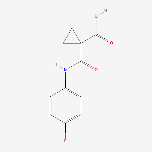 1-[(4-fluorophenyl)carbamoyl]cyclopropane-1-carboxylic acid (CAS: 849217-48-7) - Chemical Structure and Molecular Formula 