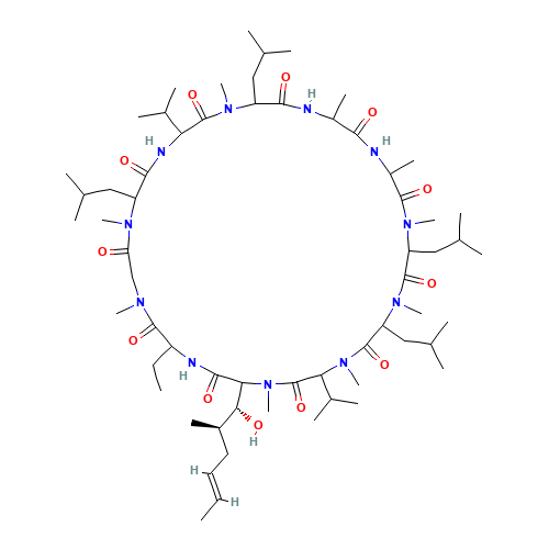 CYCLOSPORINE (CAS: 79217-60-0) - Chemical Structure and Molecular Formula 